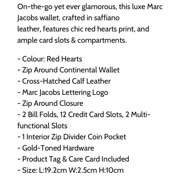 🆕♥️♥️MARC JACOBS LEATHER ZIPPY WALLET♥️♥️ - Picture 7 of 7